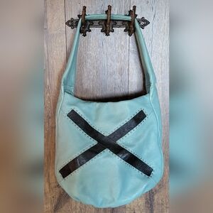 Teal Leathet Boho Bag (Christopher Kon)